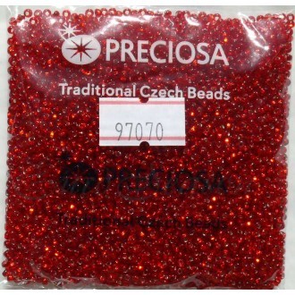 Бисер Preciosa круглый 10/0 цв.97070 (цена за уп/10г) Прозрачный с серебряной линией